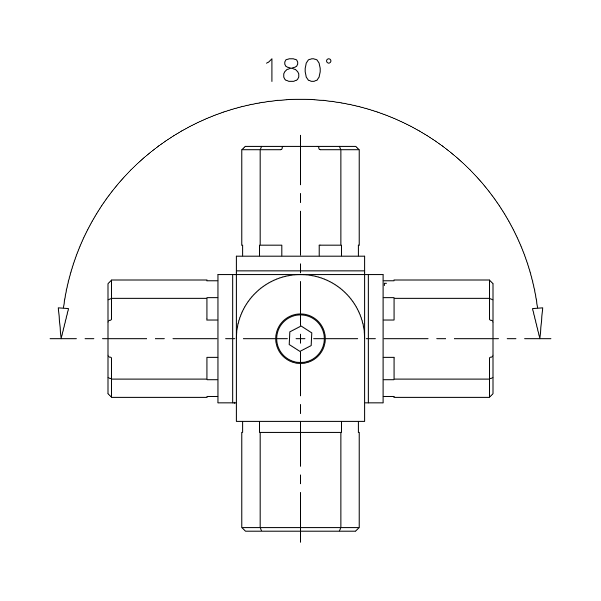 Vierkantrohr-Verbinder variabel, 7711430203512