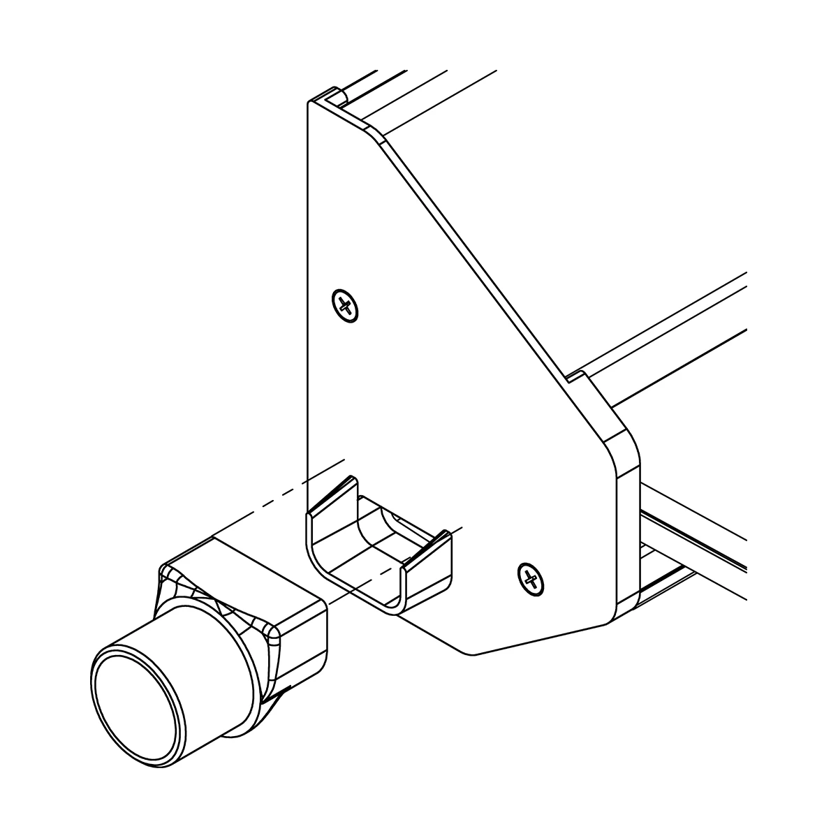 Regenwaterafvoer adapter voor glas luifel, zelfdragend Sophia, 7744126003200 Drainage Adapter für Glasvordach, freitragend Sophia, 7744126003200