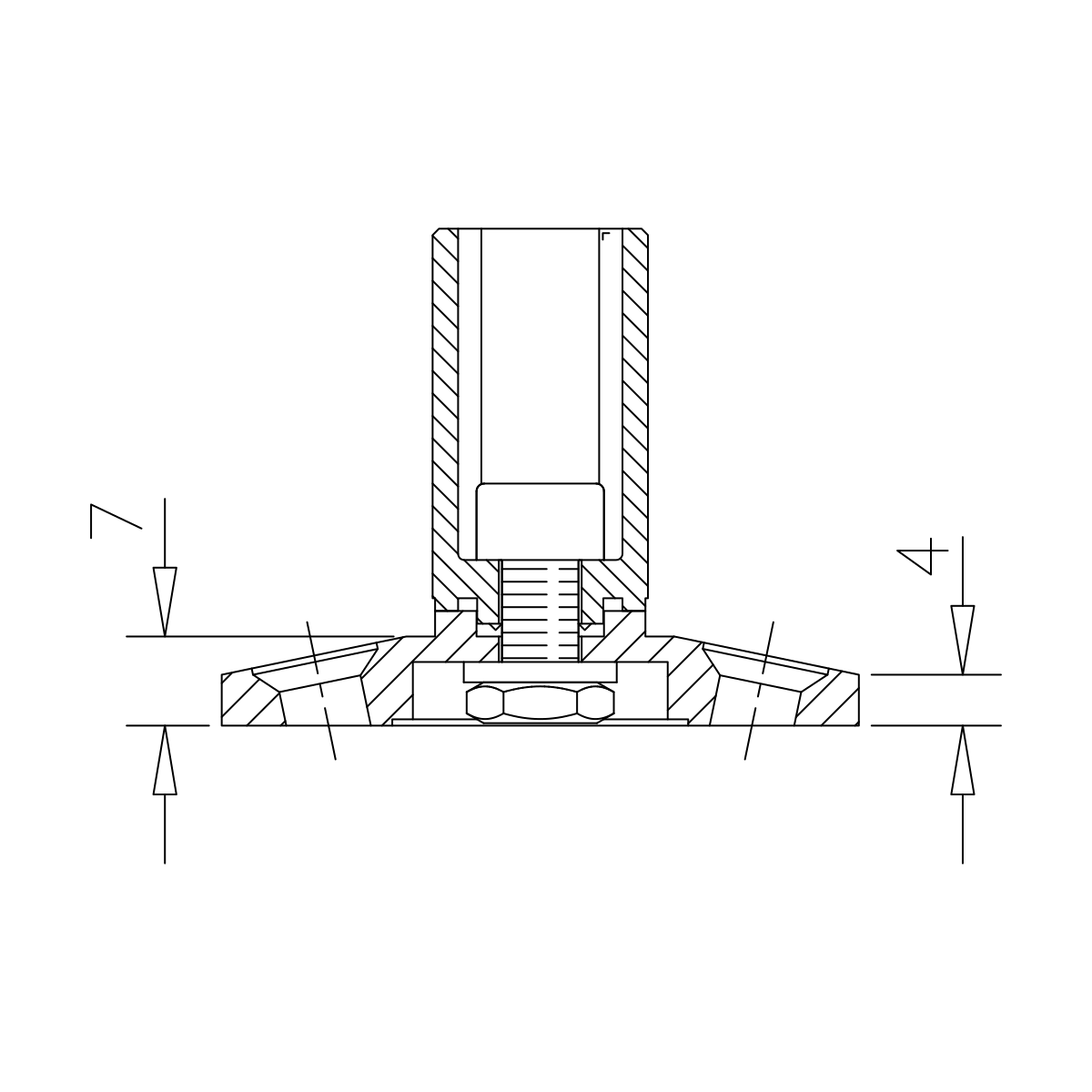 Wand- und Bodenflansch, 11450xxxx12