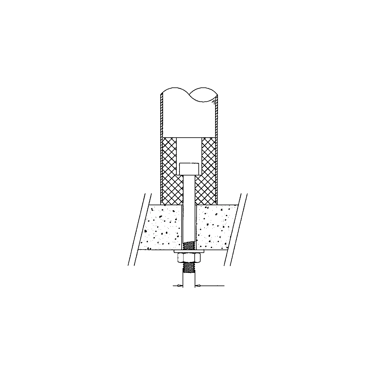 Nylon end cap, 180106xxx00 Kunststoff-Endkappe mit Loch, 180106xxx00