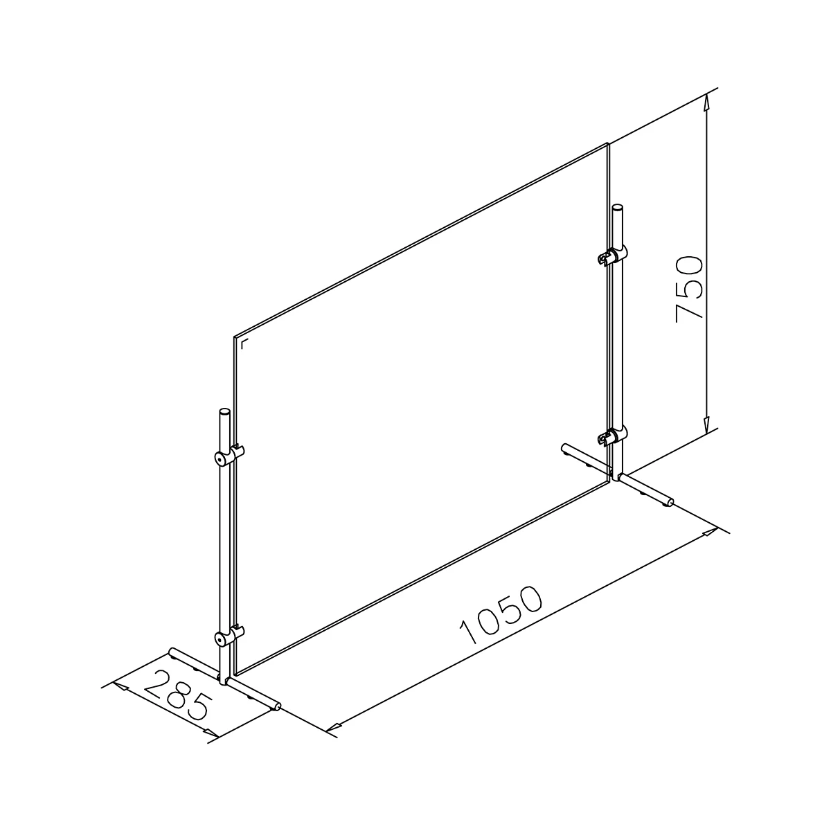 Mobiler Hygieneschutz aus Glas, 200650019xx Mobiler Hygieneschutz aus Glas, 200650019xx