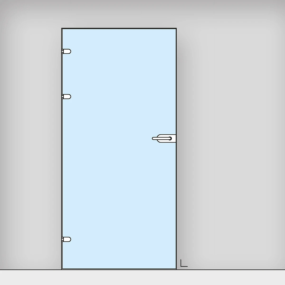 Flush door, 295006xxxxx Anschlagtür, 295006xxxxx