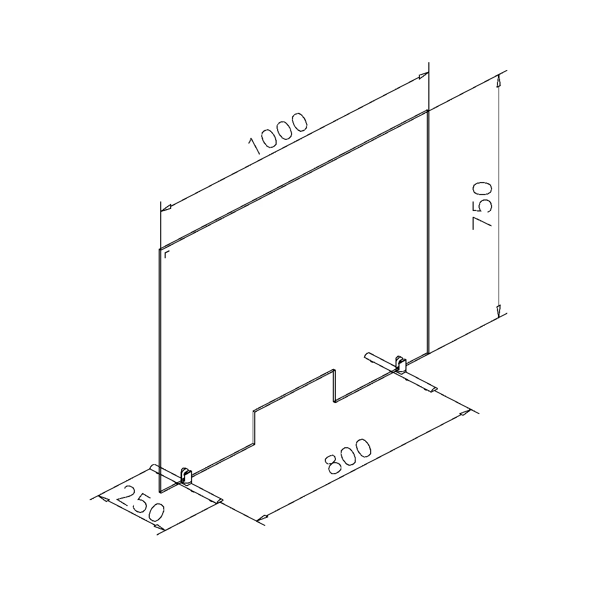 Mobiler Hygieneschutz aus Glas, 7720066000020 Mobiler Hygieneschutz aus Glas, 7720066000020