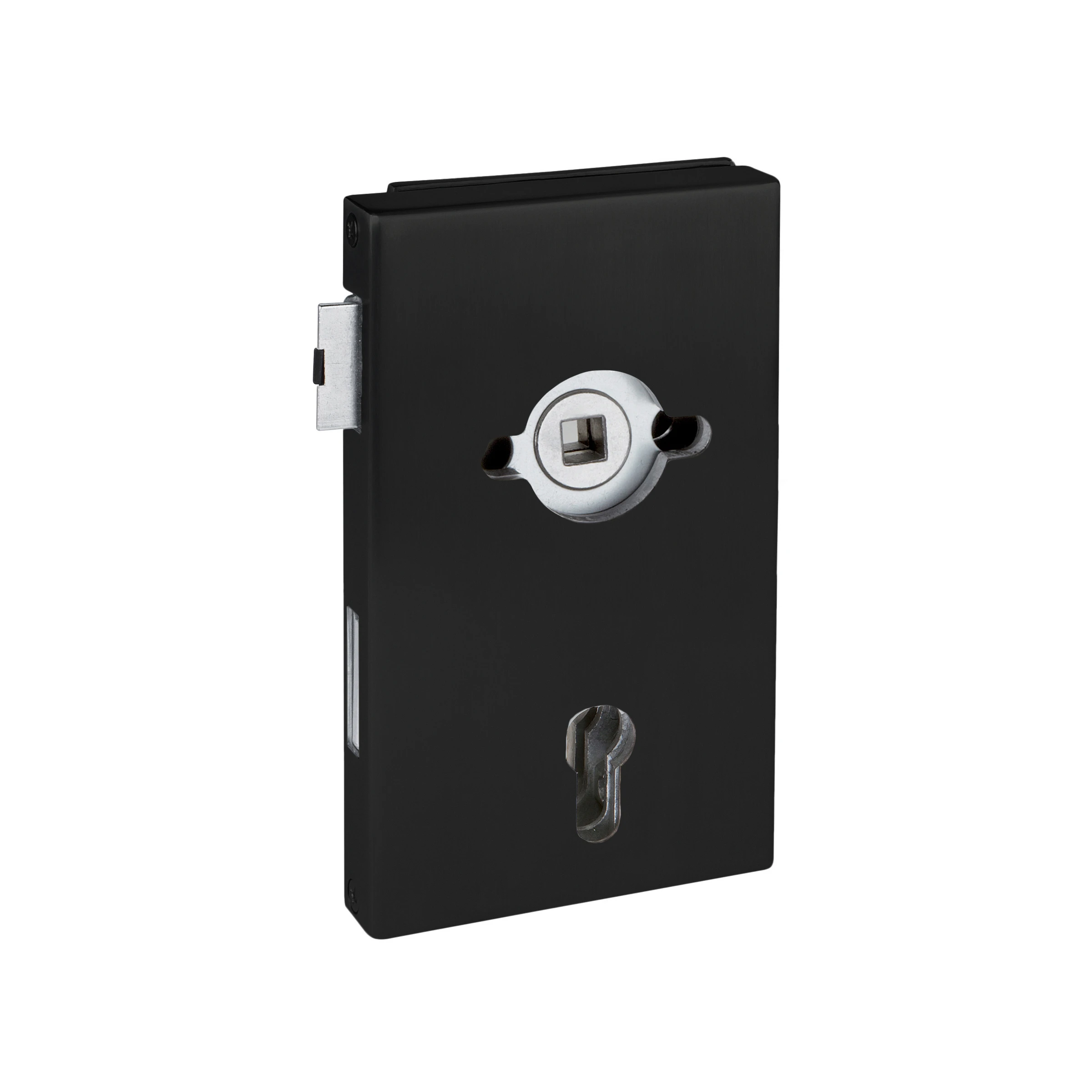 Glass door lock prepared for lever handles with rosettes, 774528x0001-xx Glastür Schlosskasten vorgerichtet für Türdrücker mit Rosetten, 774528x0001-xx