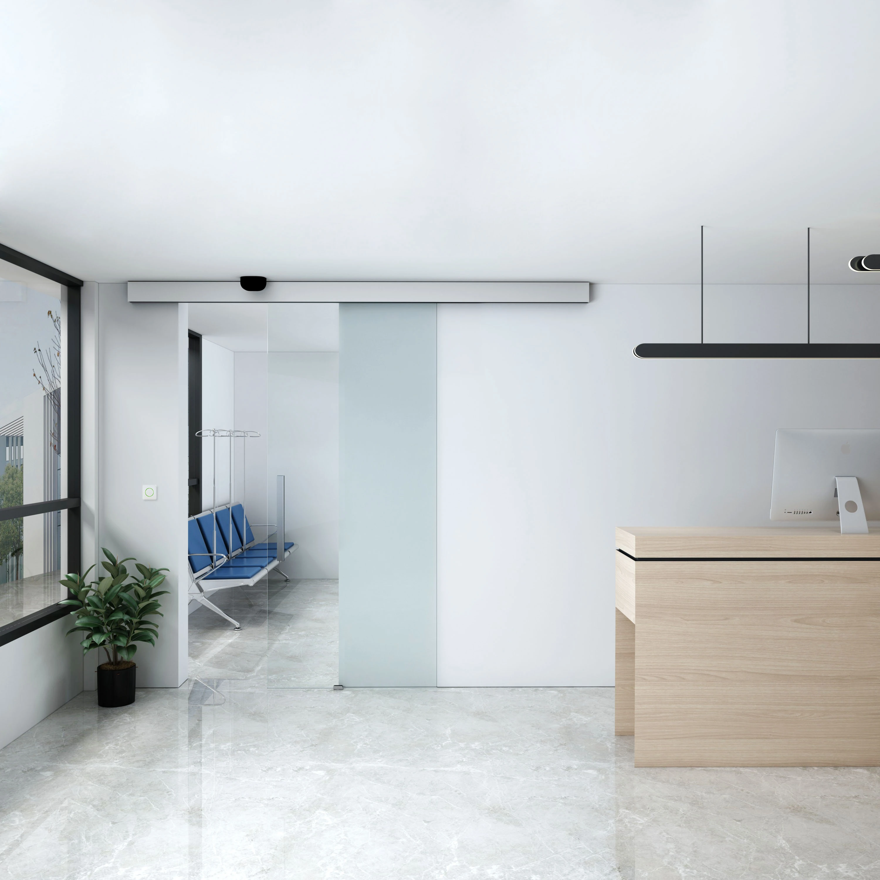 Electric sliding door with magnetic drive, 7746300xxxx26 Elektrische Schiebetür mit Magnetantrieb, 7746300xxxx26