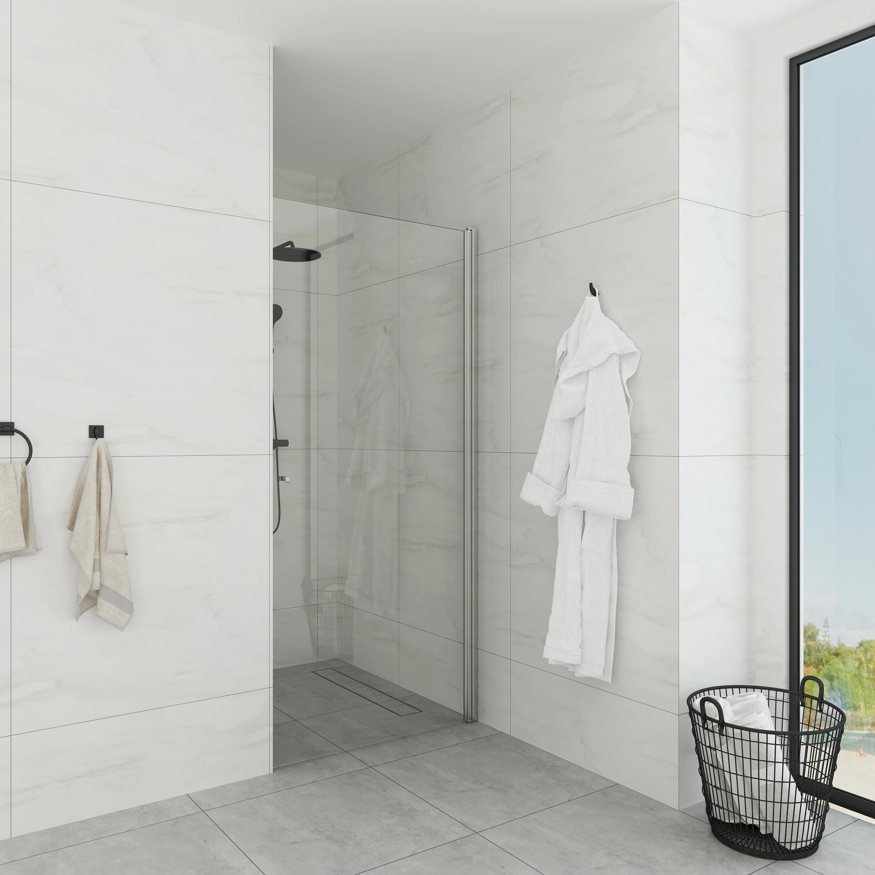 Shower door fitting, 7741090x200xx Duschtürbeschlag, 7741090x200xx