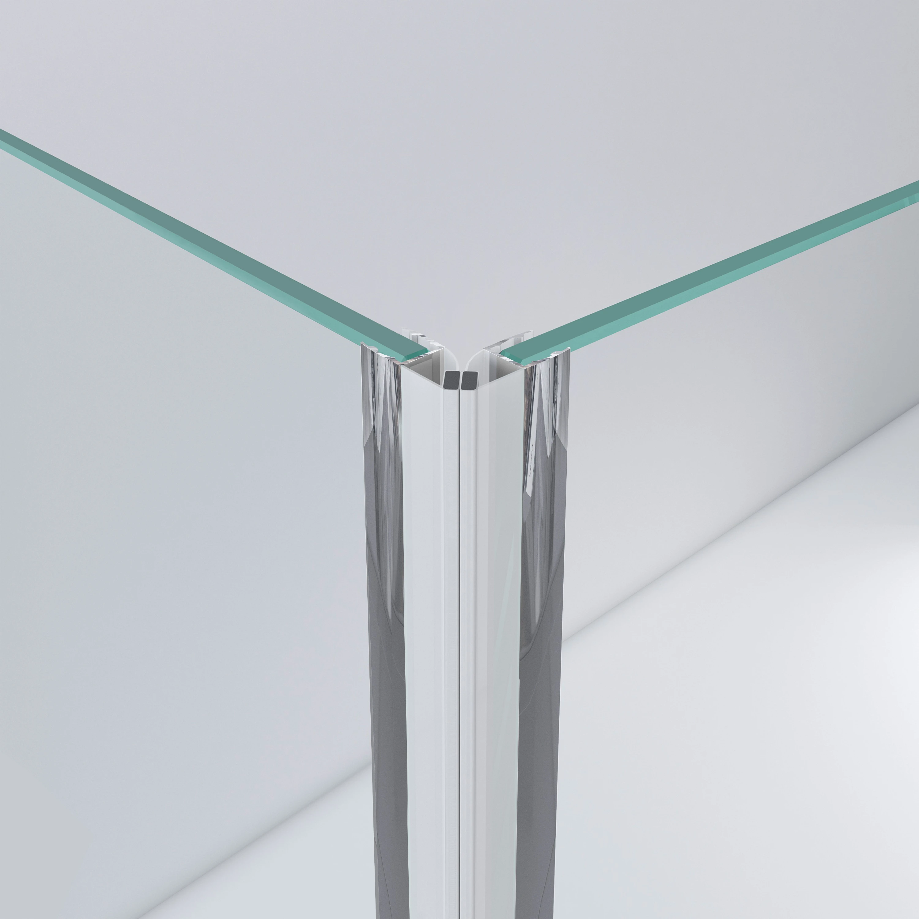 Magnetschließleiste für Glastüren 90° und 180°, 194010090-xx