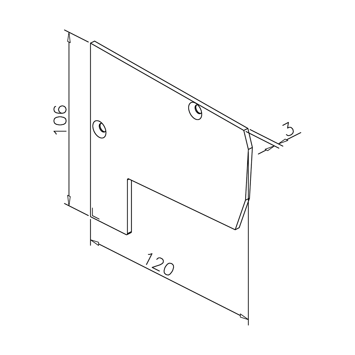End cap left for wall clamp profile Faria / Farida, 7744130500046 Endkappe links für Wandklemmprofil Faria / Farida, 7744130500046