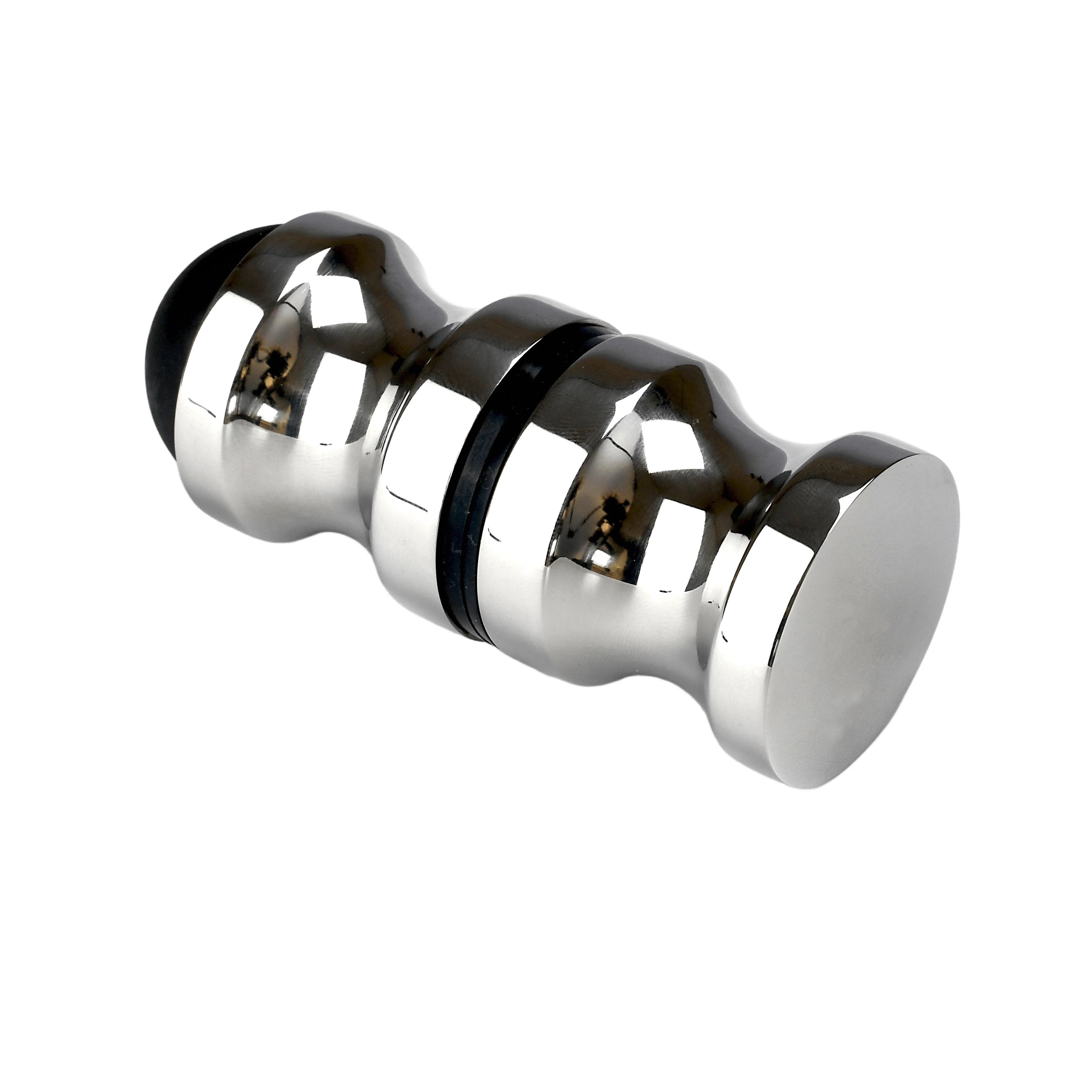 Glass door knob, double-sided with buffer, 77470112035xx Zweiseitiger Türknopf für Glastüren mit Schutzpuffer, 77470112035xx