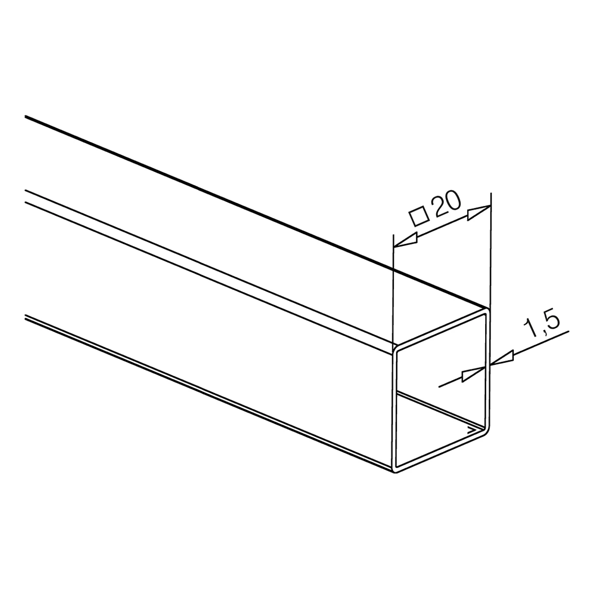 Vierkantrohr, 1249xxxxxxx Vierkantrohr, 1249xxxxxxx
