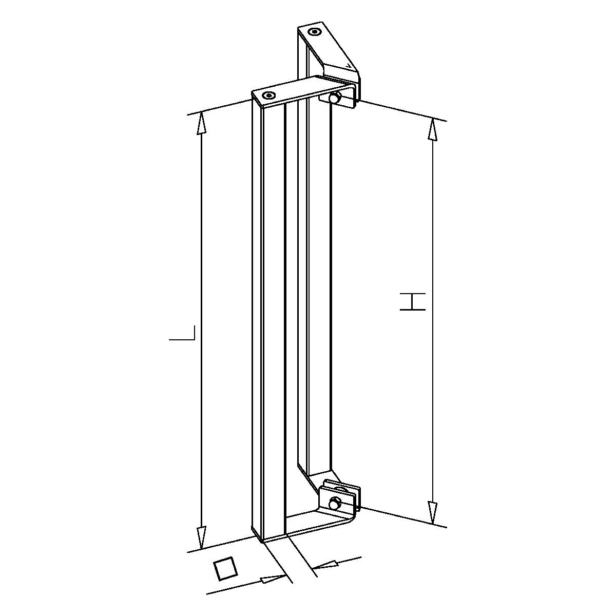 Türgriff nach Maß 45°, 47x110xxx12