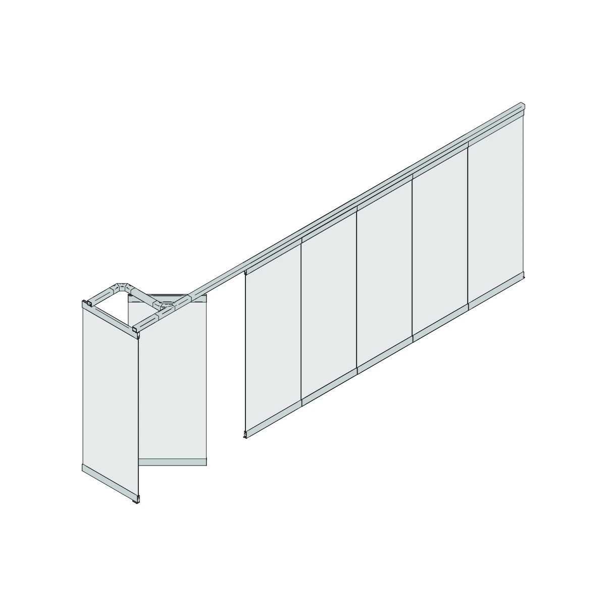 Glas Schiebe-Stapelwand, 2932xx0xx46
