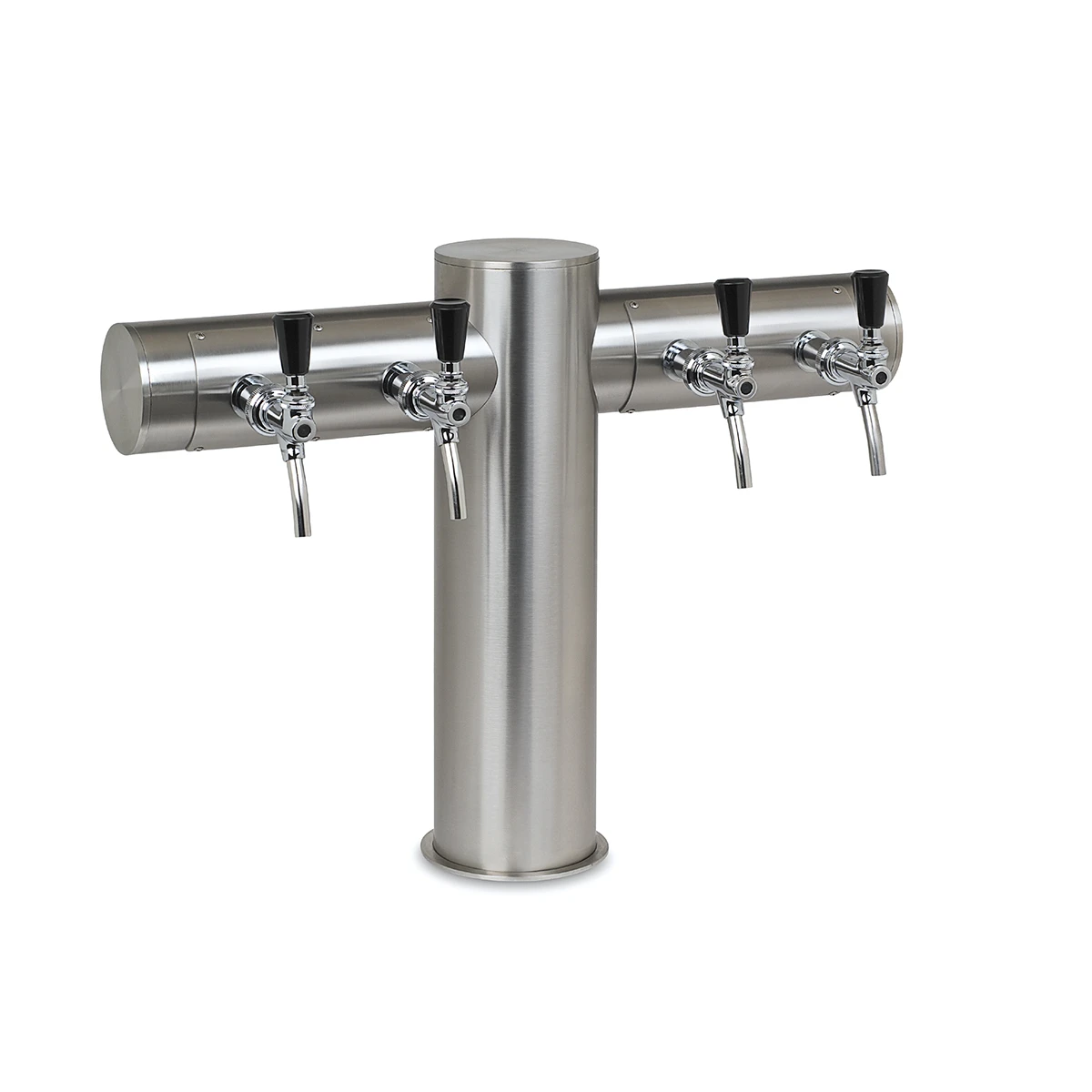 Schanksäule der Modellreihe 180 aus Edelstahl mit 4 Zapfhähnen