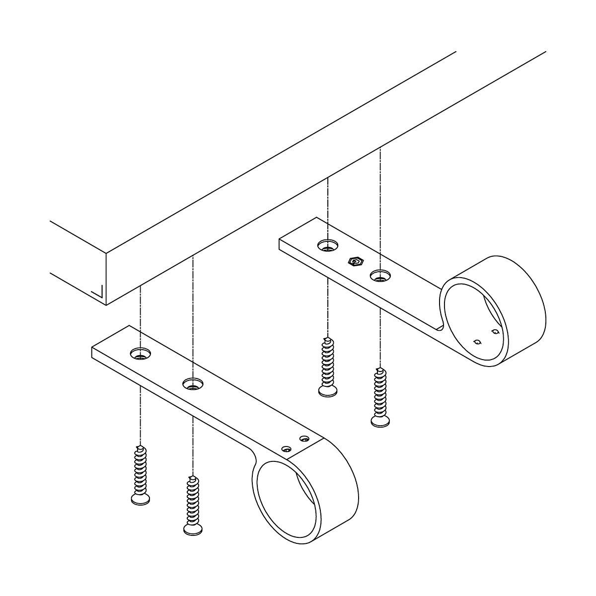 Handrail bracket, xx0105xxxxx Handlaufstütze, xx0105xxxxx