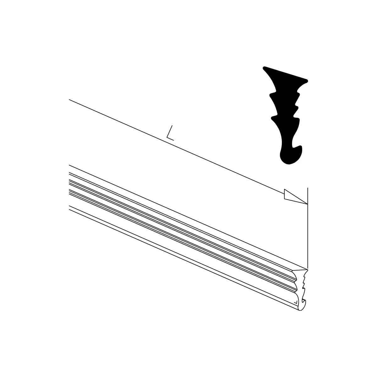 Verglasungsdichtung, 197030xxx00 Verglasungsdichtung, 197030xxx00