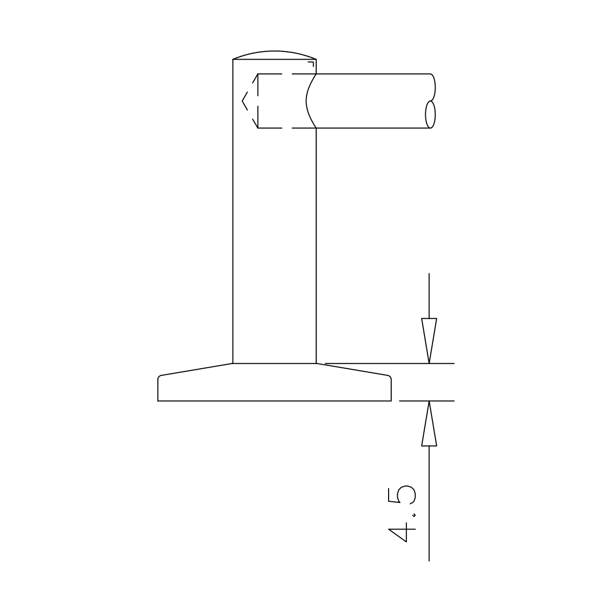 Endstütze für Holzmontage, 110650xxxxx