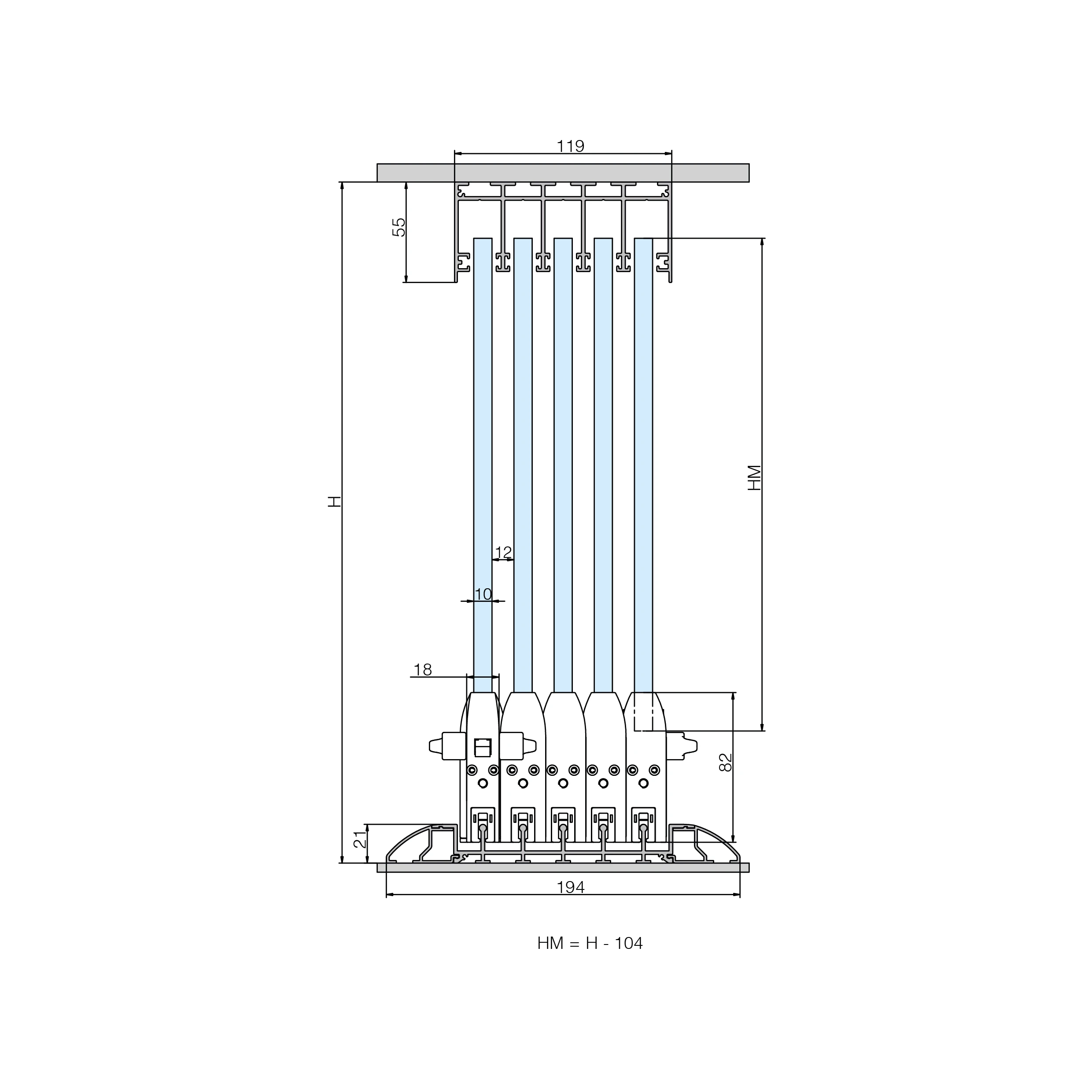 Terrace sliding glass wall CTO, 77990066 Terrassen Glasschiebewand CTO, 77990066
