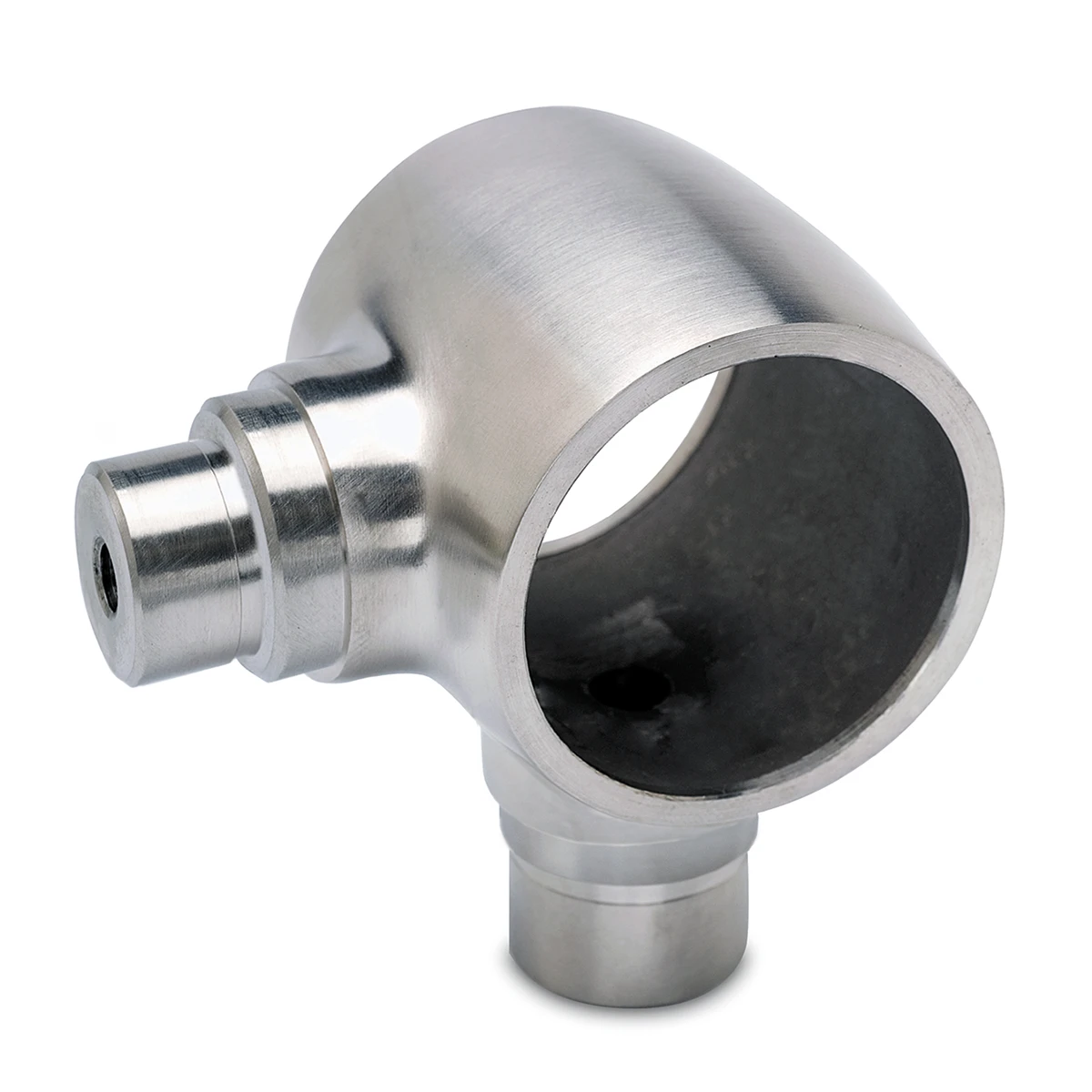Socket elbow with 2 outlets 90°, 110216xxxxx Kugelrohrverbinder mit 2 Abzw. 90°, 110216xxxxx