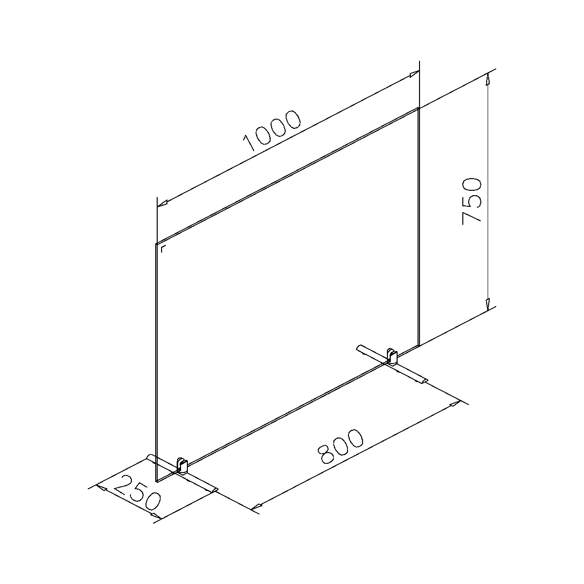 Mobiler Hygieneschutz aus Glas, 7720066100020 Mobiler Hygieneschutz aus Glas, 7720066100020