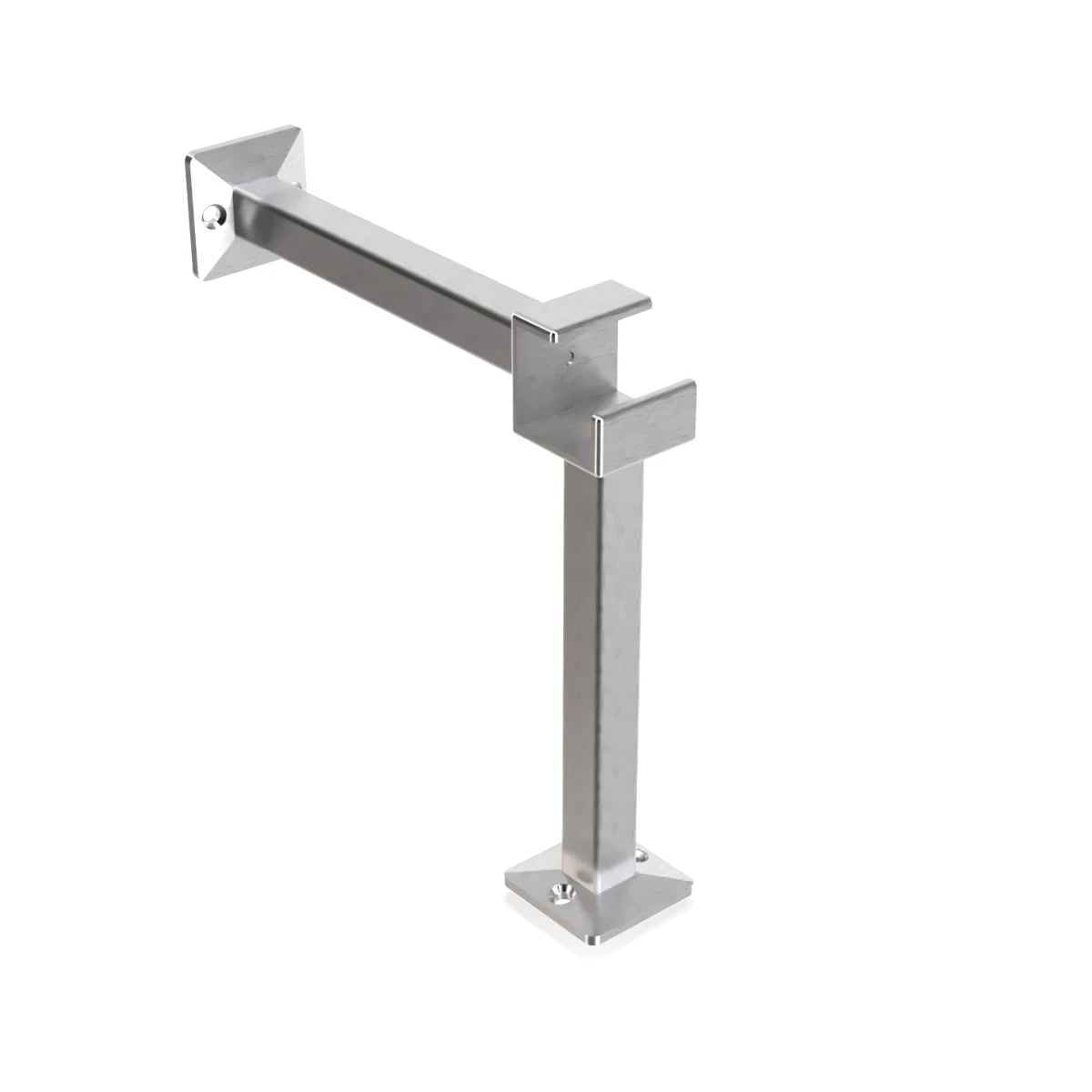 Square tube footrail bracket, 7720212043512 Vierkantrohr-Fusslaufstütze, 7720212043512