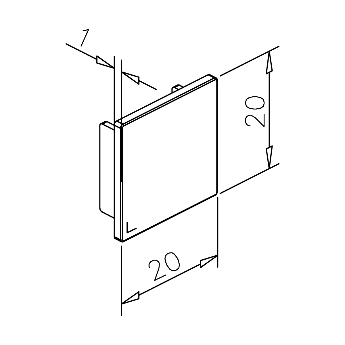 End cap for U-profile, 10 pcs., 197040xxx00 Endkappe für U-Profil, 10 Stück, 197040xxx00