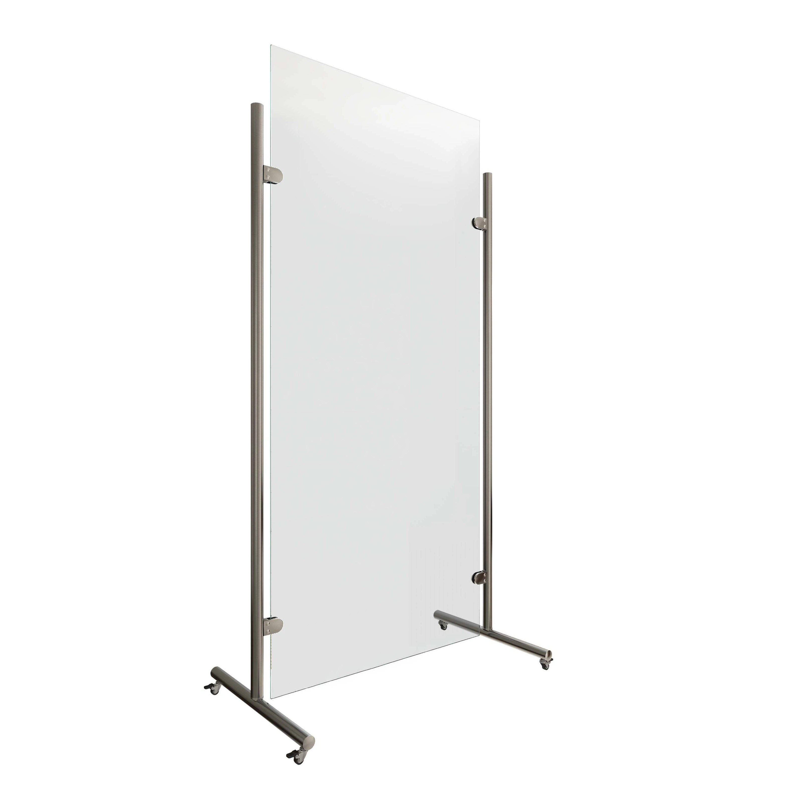 Mobiele hygiene beschermingswand met rollen, 208410038xx Mobile Hygieneschutzwand aus Glas mit Rollen, 208410038xx