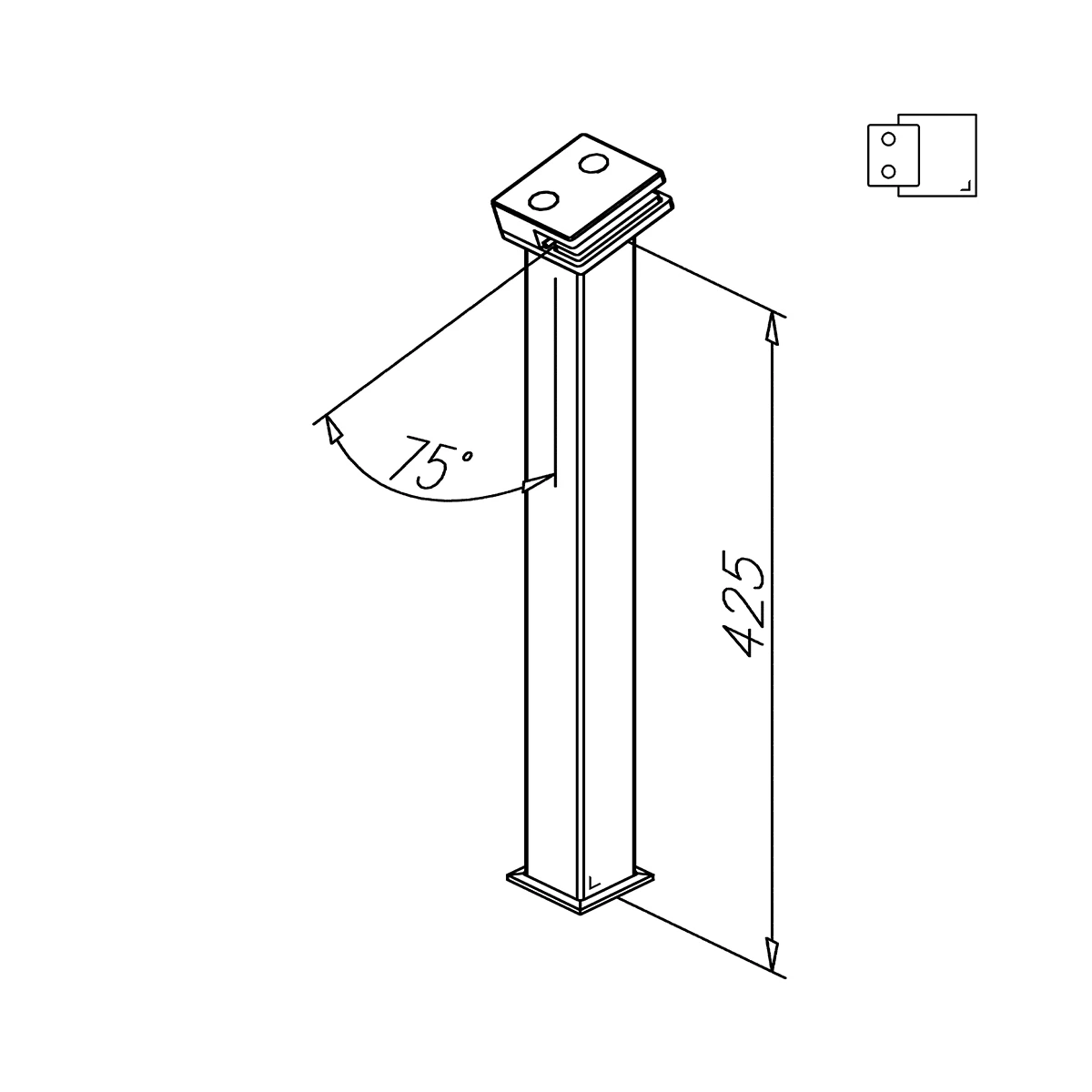 Staander, 20195x03520 Pfosten, 20195x03520