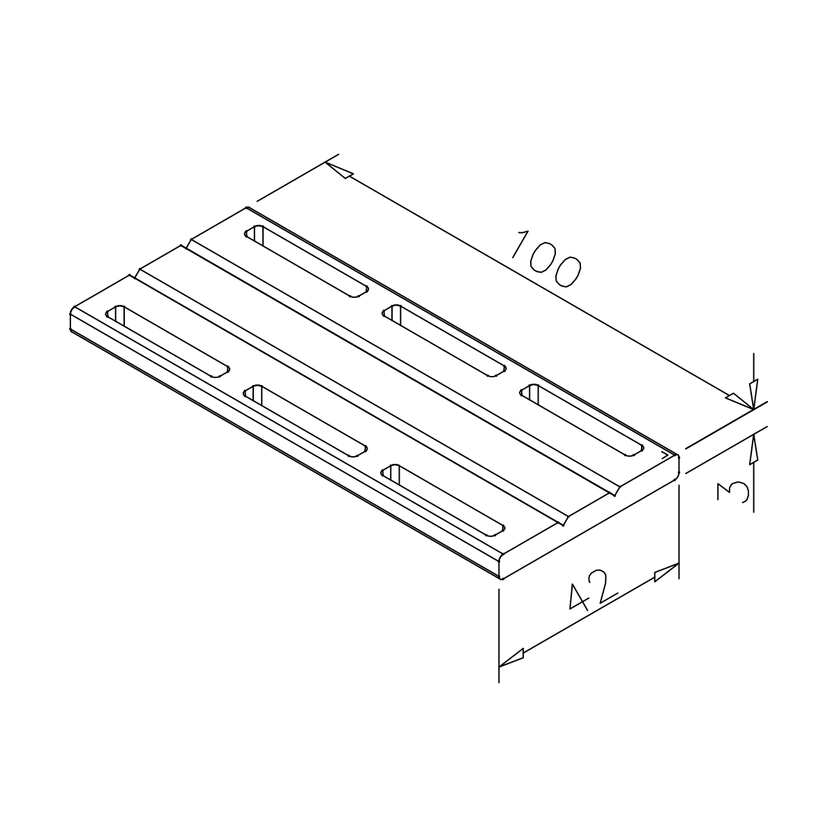 Klemmplatten für Wandklemmprofil, 8 Stk., 441210xxx00