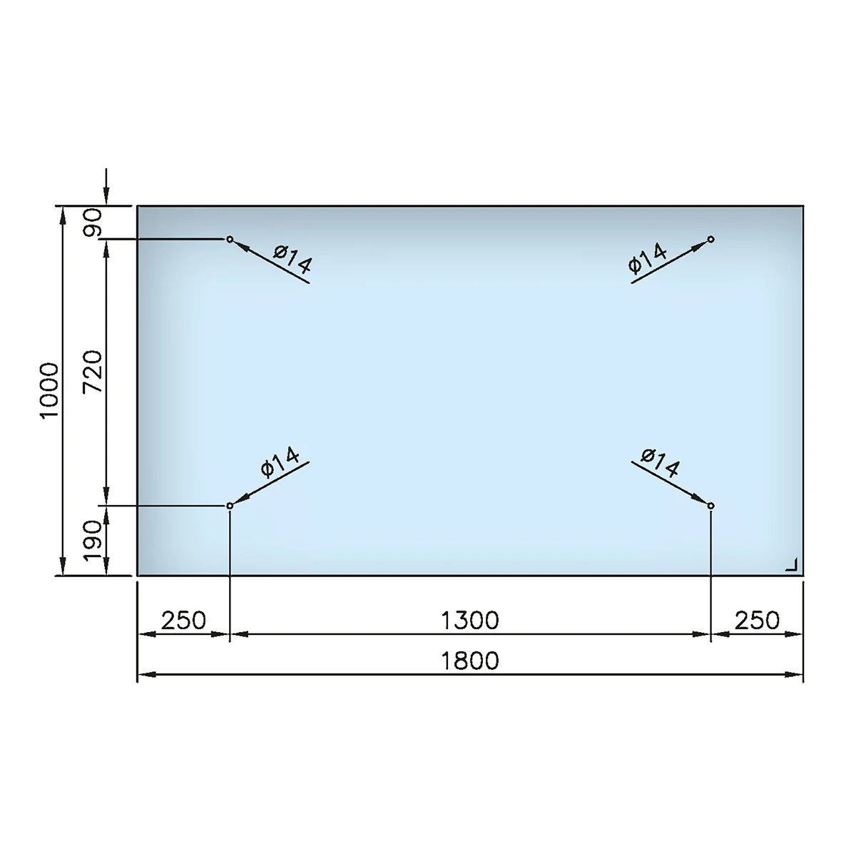 Glass canopy with point holders, 7729201203812 Glasvordach mit Punkthaltern und Rohrstützen, 7729201203812