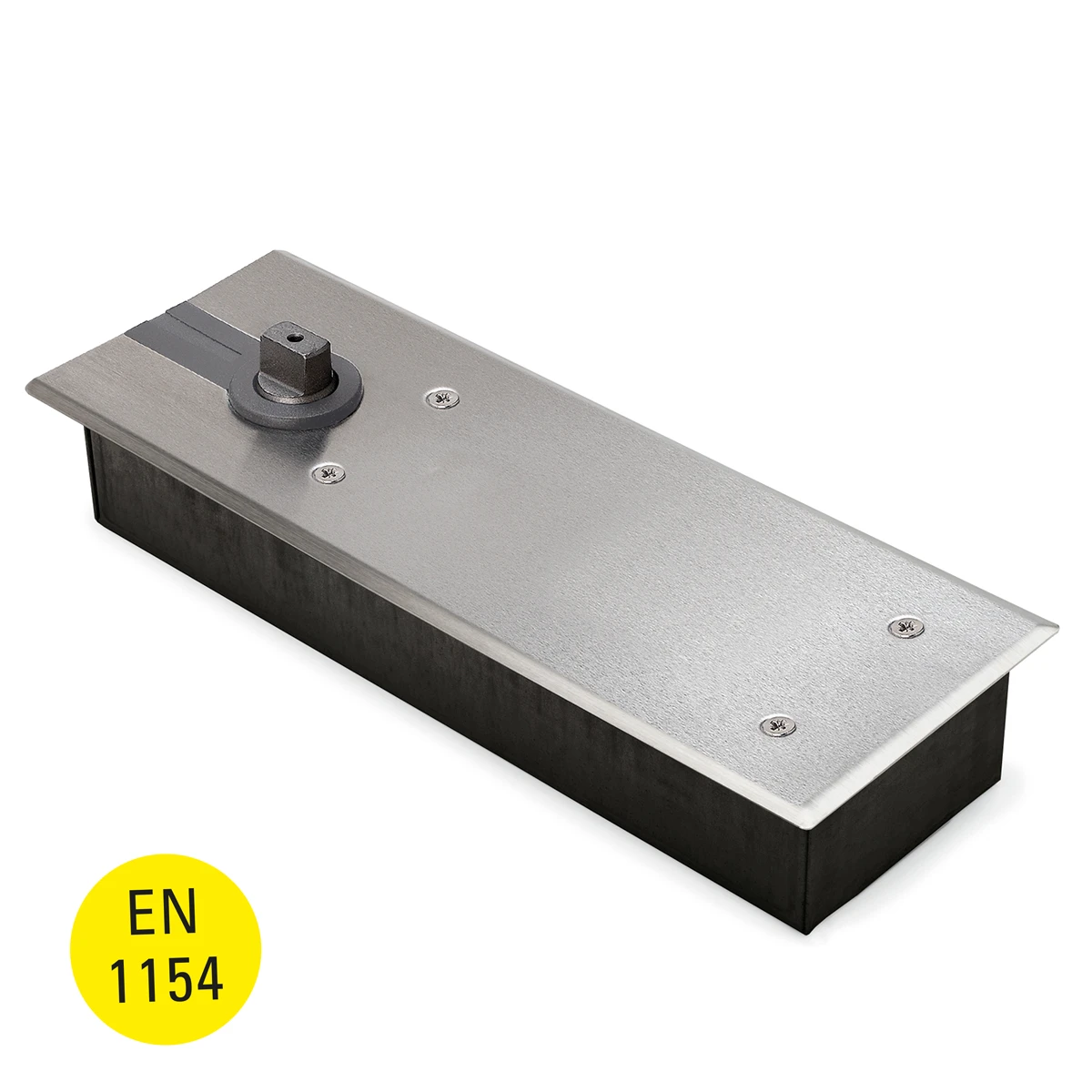 Floor door closer with hydraulic technology, 77450101000-xx Bodentürschließer mit hydraulischer Technologie, 77450101000-xx