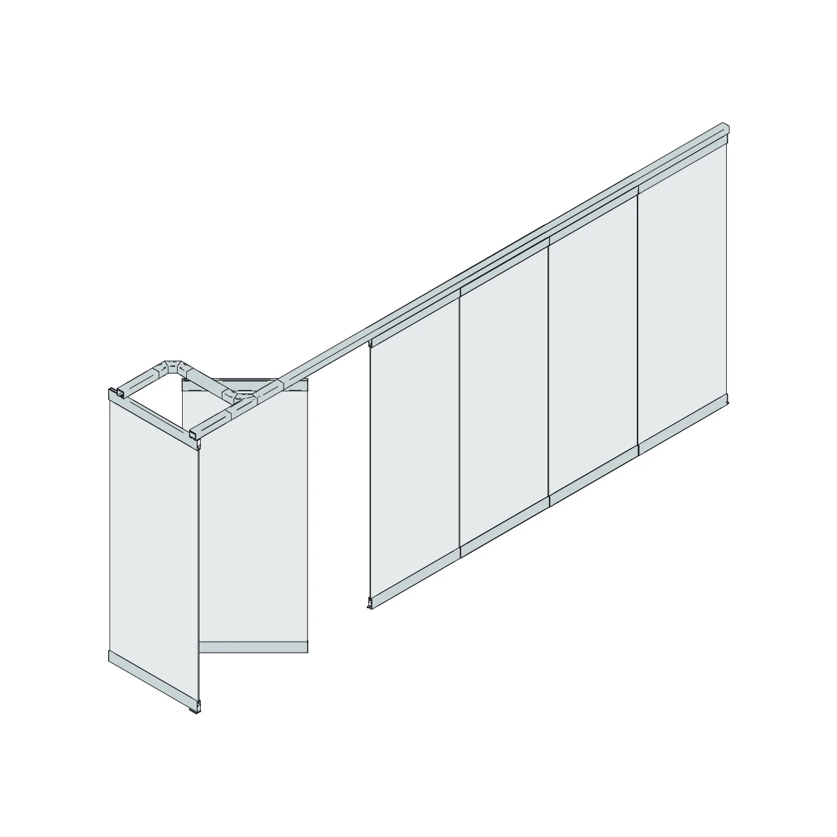 Glas Schiebe-Stapelwand, 2932xx0xx46