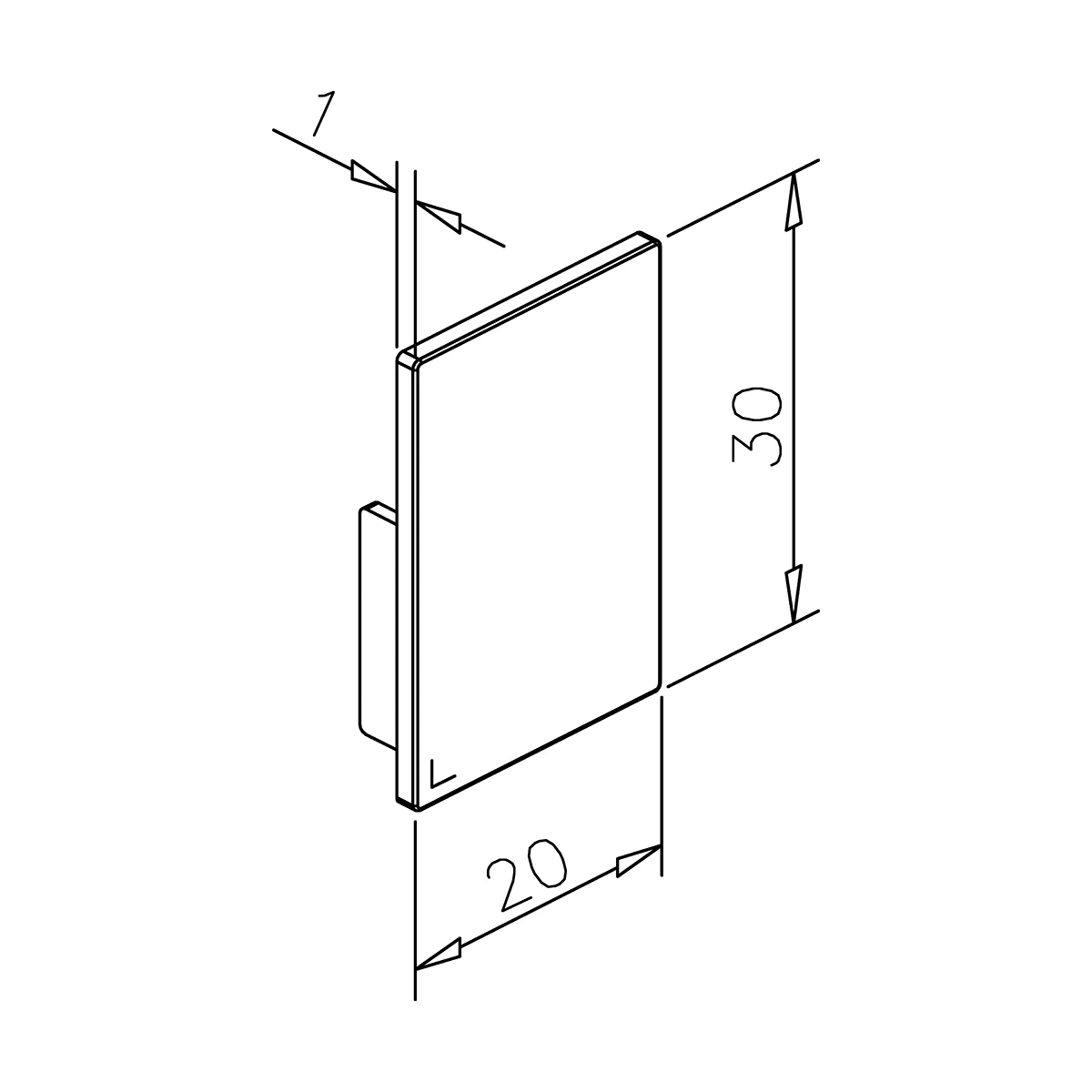 Endkappe für U-Profil, 10 Stück, 197040xxx00