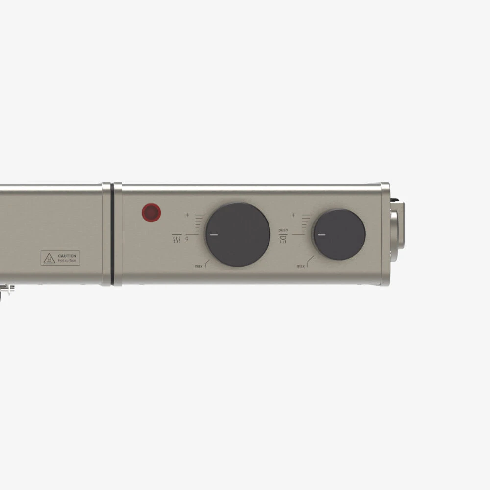 Strip heater with holder for sneeze guard, 772075 Wärmebrücke für Hustenschutzsysteme in der Gastronomie, 772075