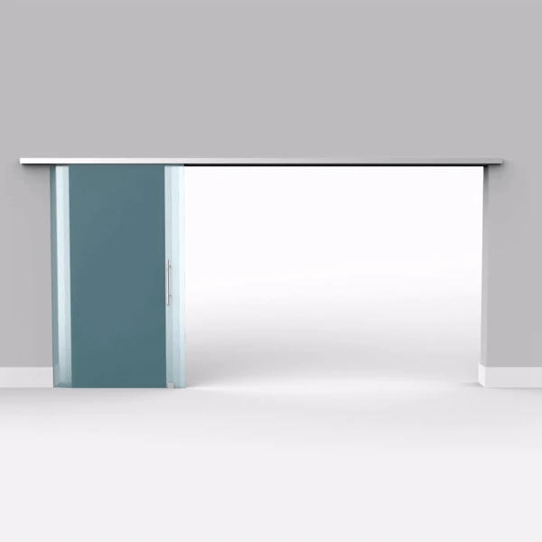 Telescopic sliding door, 3 rails, 2913x30x046 Teleskopisches Schiebetürsystem, 3-läufig, 2913x30x046