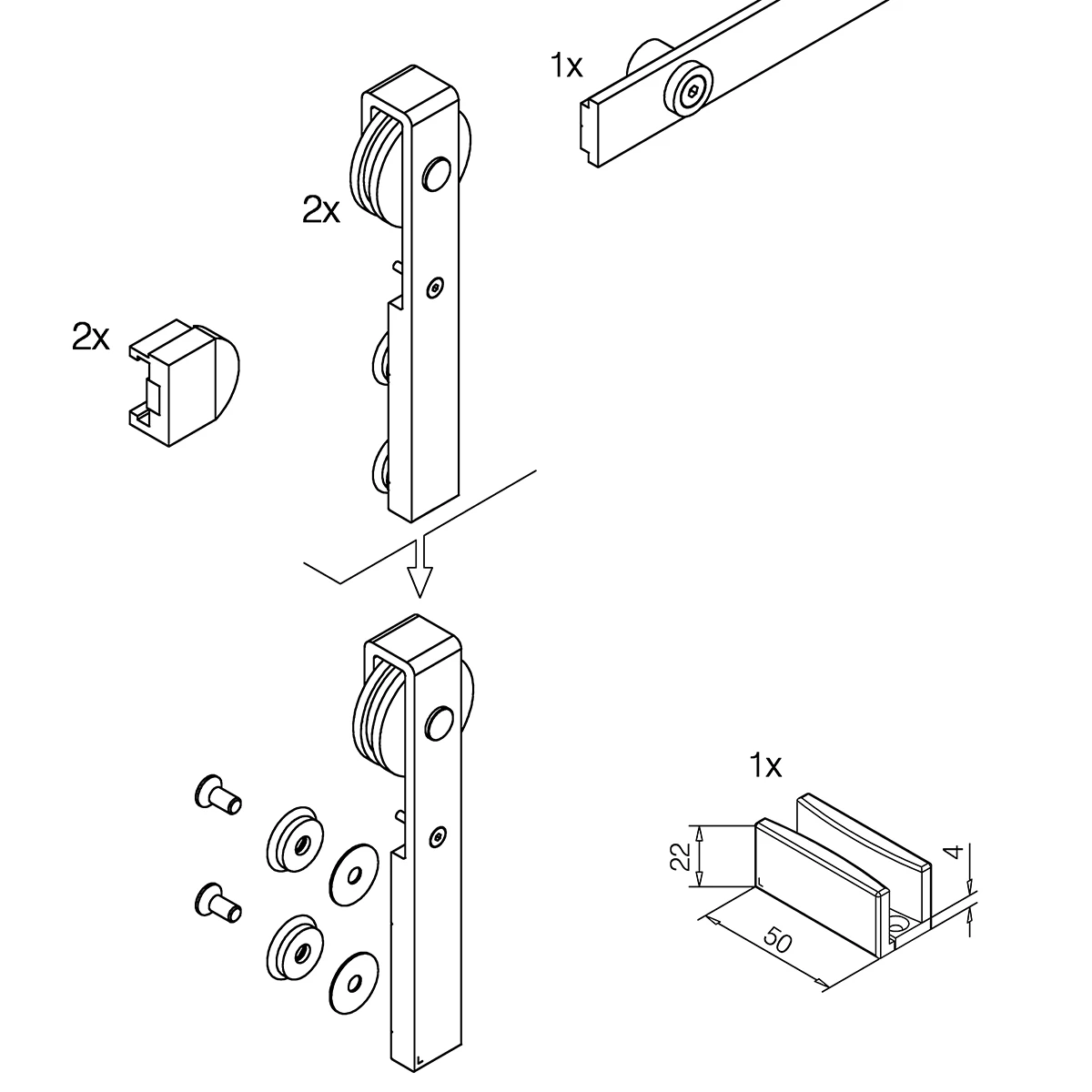 Glasschiebetür, 460310170xx Glasschiebetür, 460310170xx