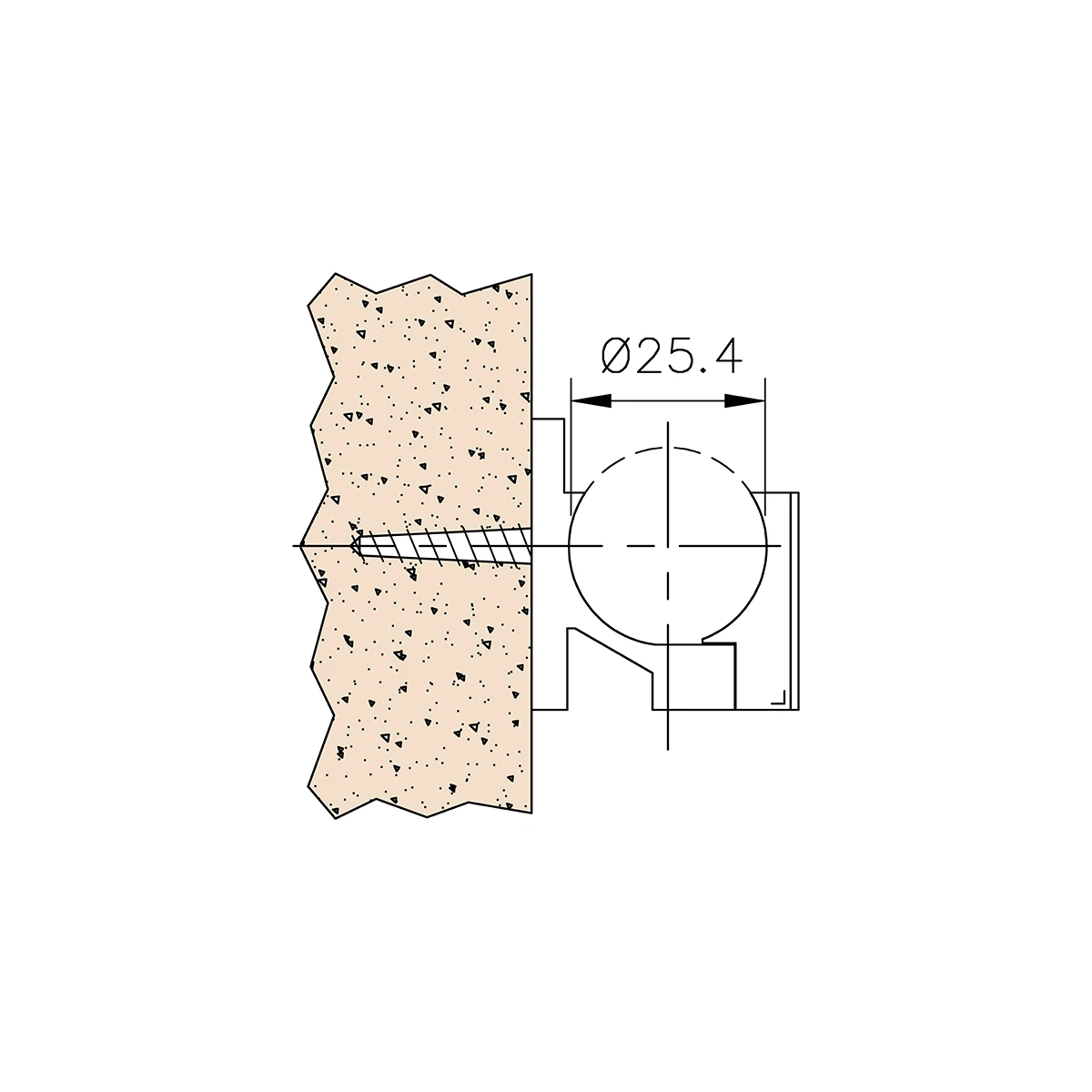 Rail-Wand-Bevestiging, 466117000xx Laufrohrhalter für Wand-Montage, 466117000xx