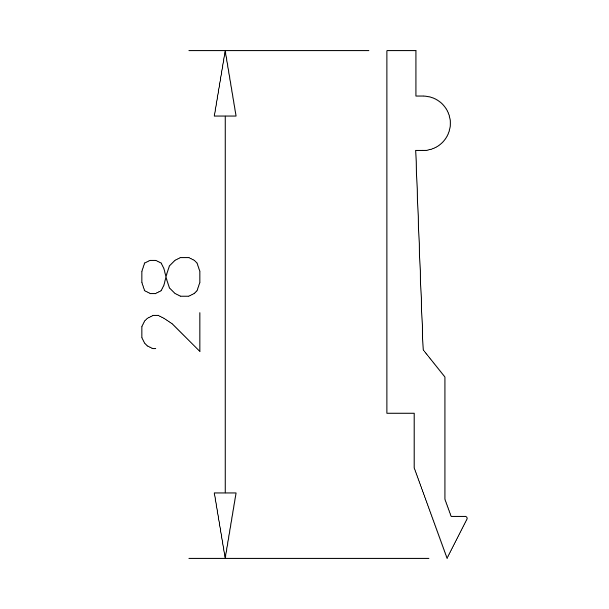 I-Profil für zweiteiliges U-Profil ohne Dichtung, 774930xxx00-xx