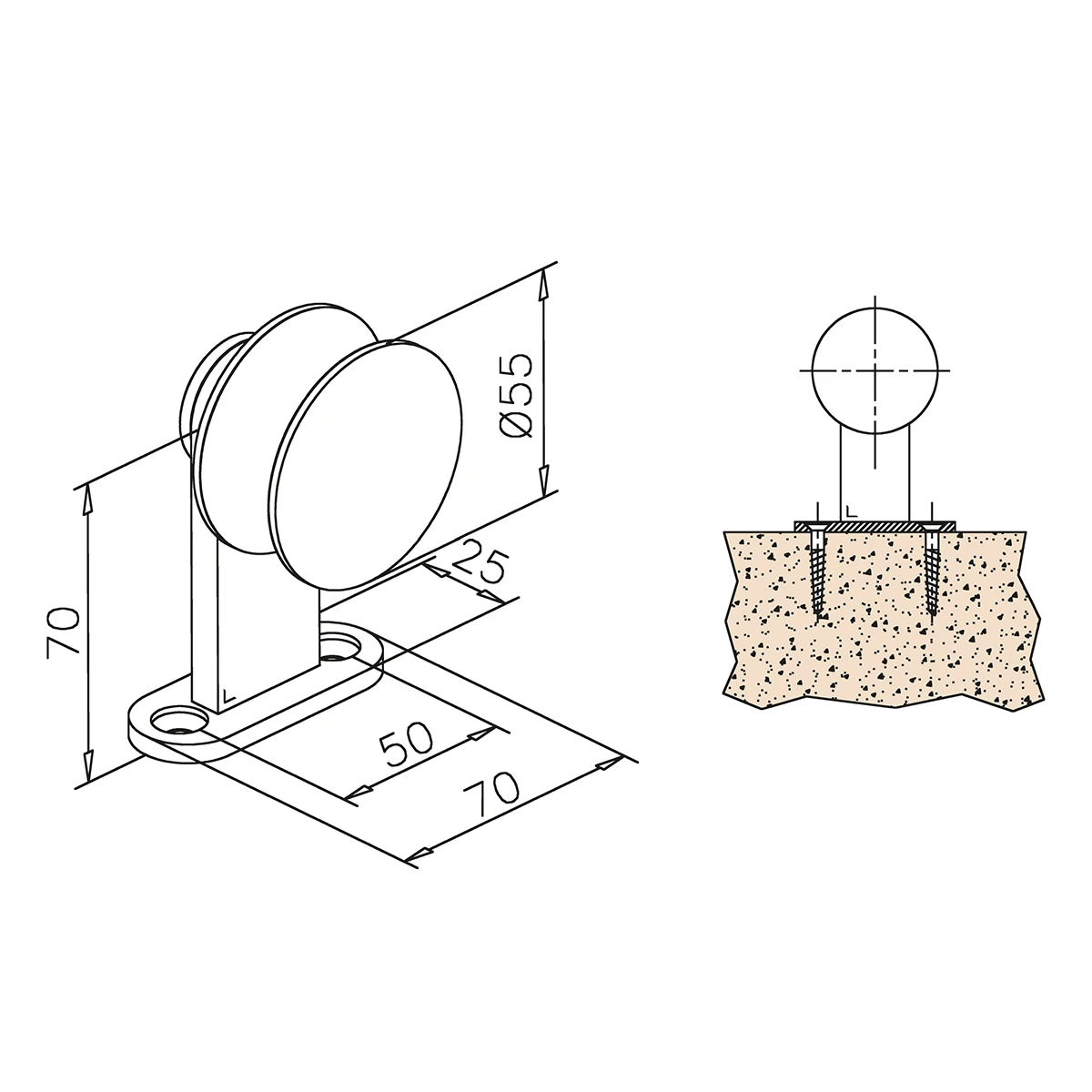 Looprol voor hout montage, 7746610500012 Laufrolle für Holzmontage, 7746610500012