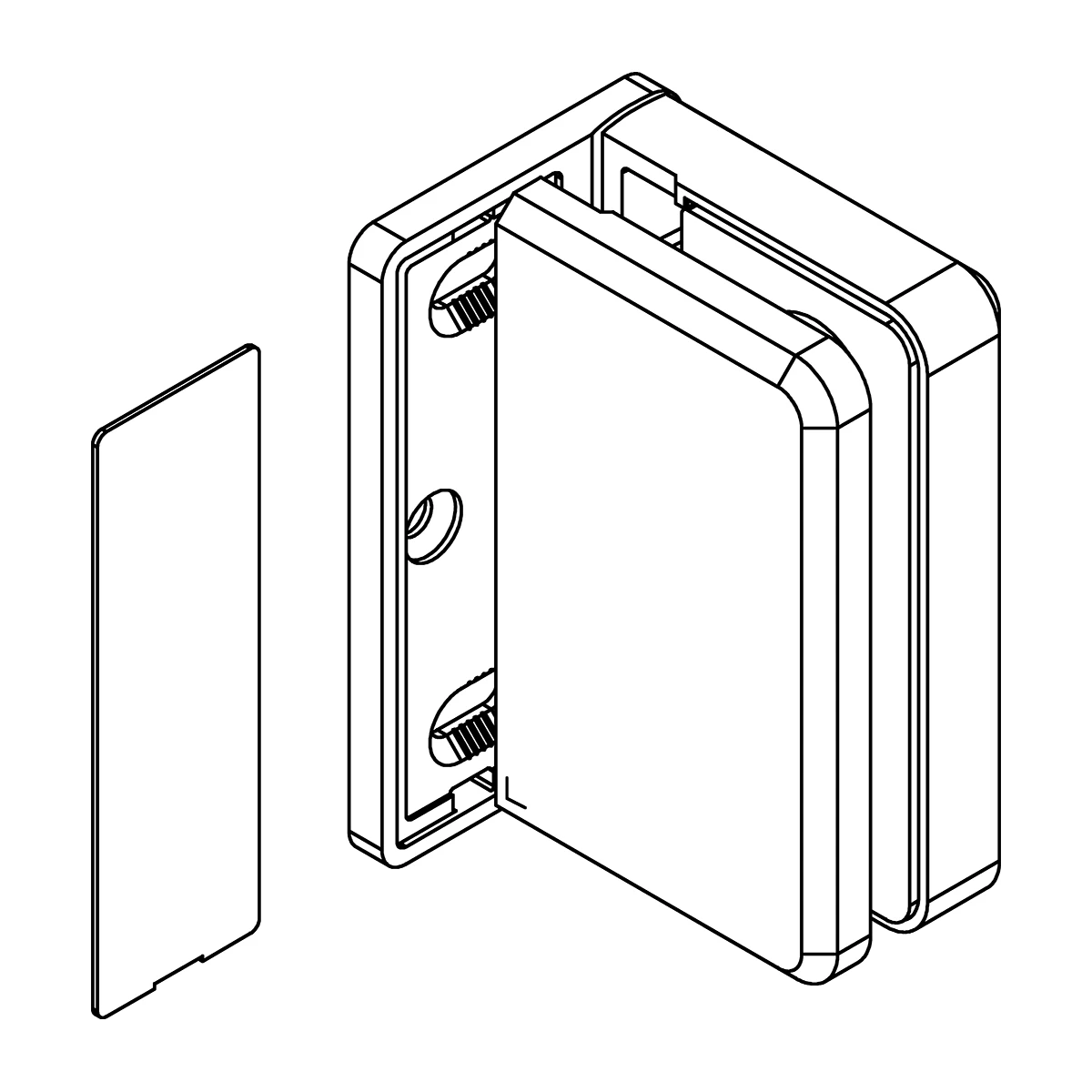 Glasdeurscharnier, 417x12xxxxx Glastürscharnier, 417x12xxxxx
