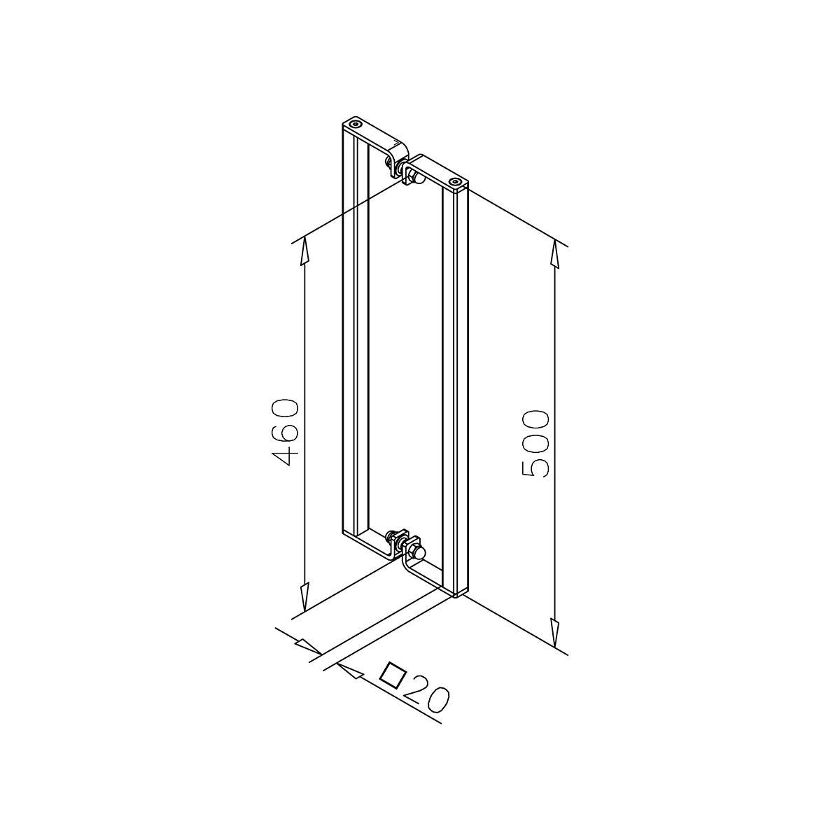 Türgriff, zweiseitig 90°, 4771xxxxx12 Türgriff, zweiseitig 90°, 4771xxxxx12