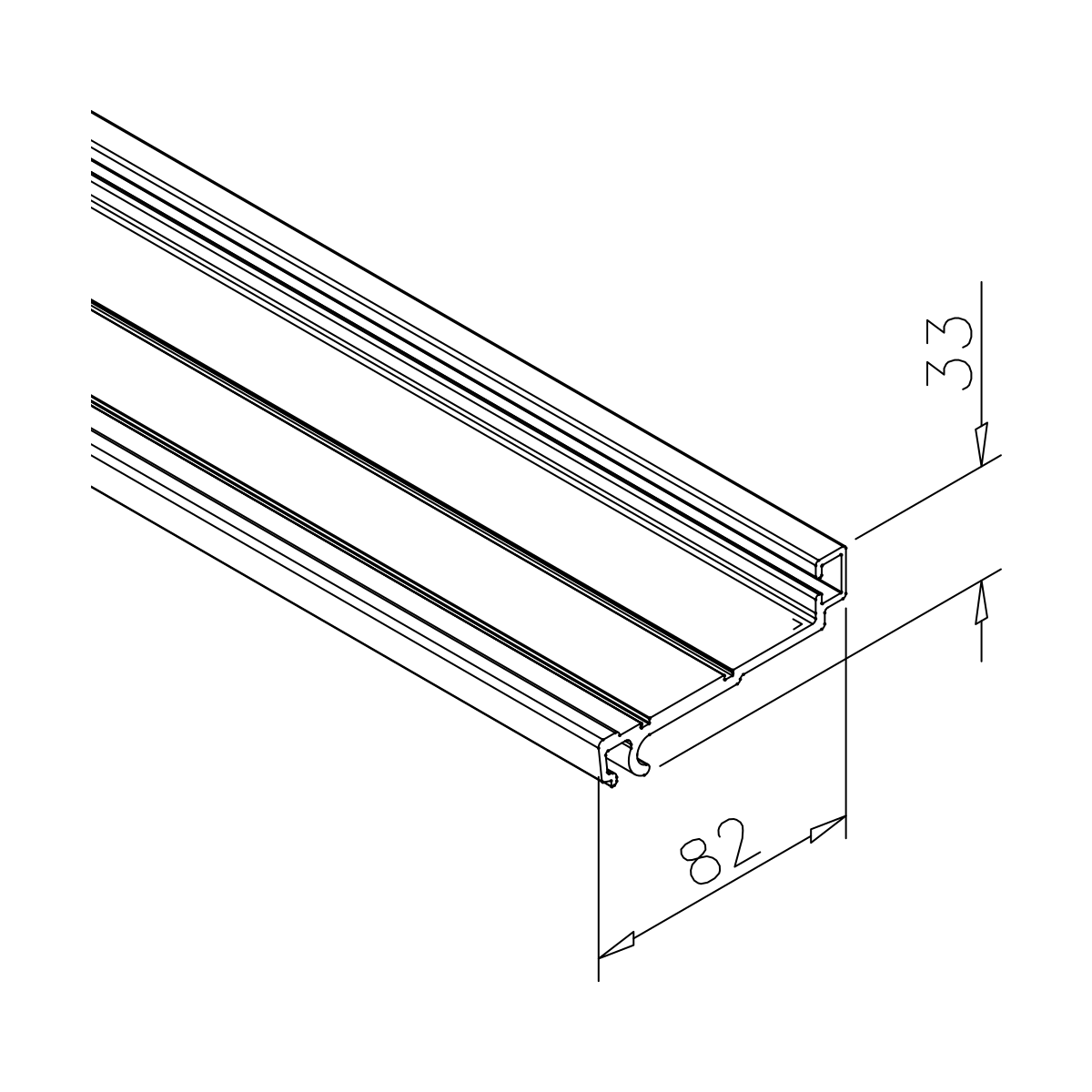 Klemmschiene für Wandklemmprofil, 441201xxx46