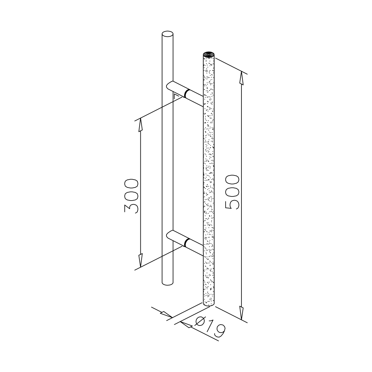 Türgriff für Sauna, Buchenholz innen, 4759xxxxxxx
