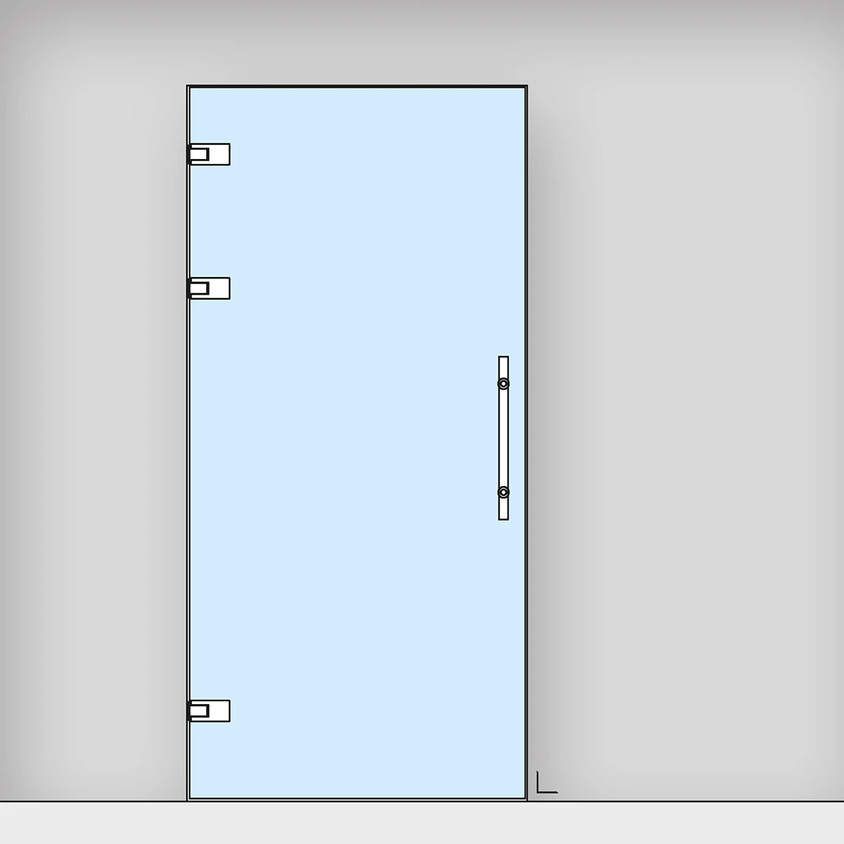 Swing door adjustable, 295050xxx12 Pendeltür justierbar, 295050xxx12