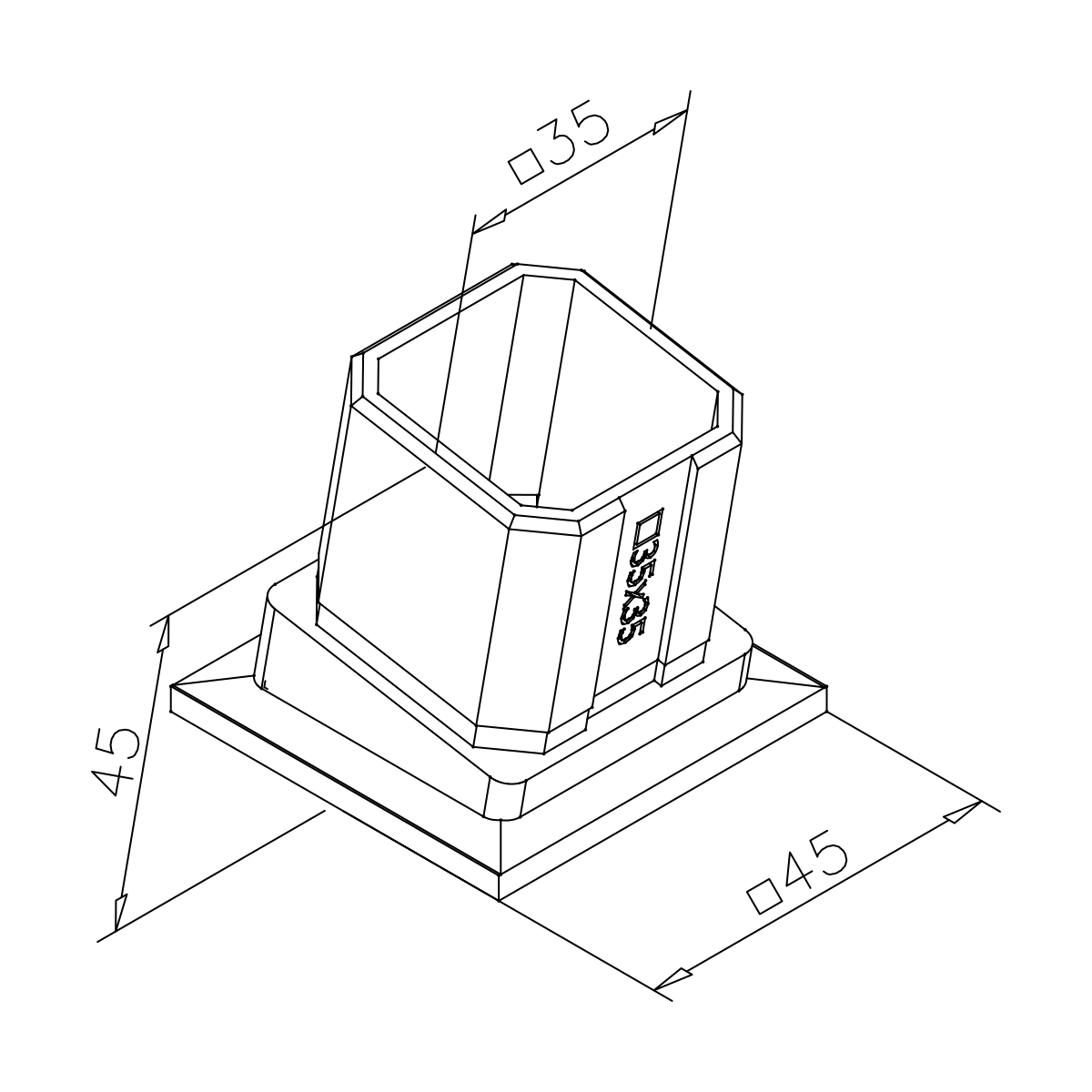 Rohrbefestigungshülse 80°, 114502xxx12