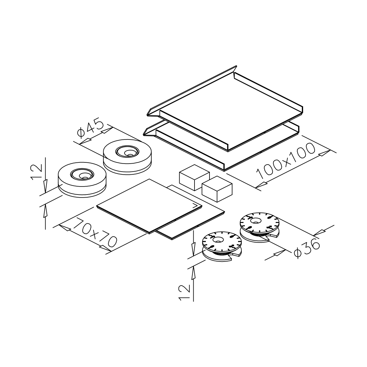 Professionele spiegelbevestiging met magneten, 774851 Profi Spiegelbefestigung mit Haftmagneten, 774851