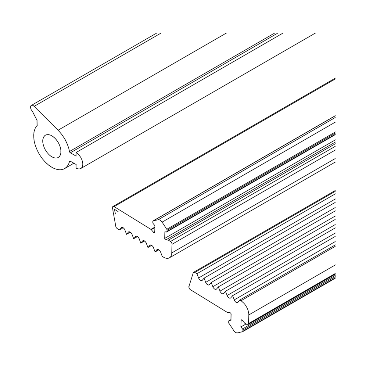 Seals for self-supporting glass canopy, 7744127300000 Dichtungen für freitragendes Glasvordach, 7744127300000