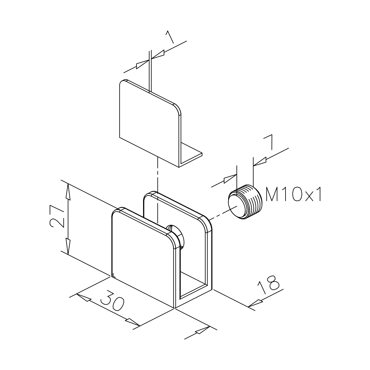 Glasplattenträger, 221210000xx