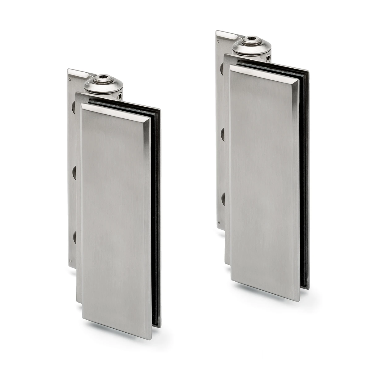 Glass door hinge set, hydraulic / self-closing, 45150xxxx12 Glastürscharnier-Set, hydraulisch/selbstschließend, 45150xxxx12
