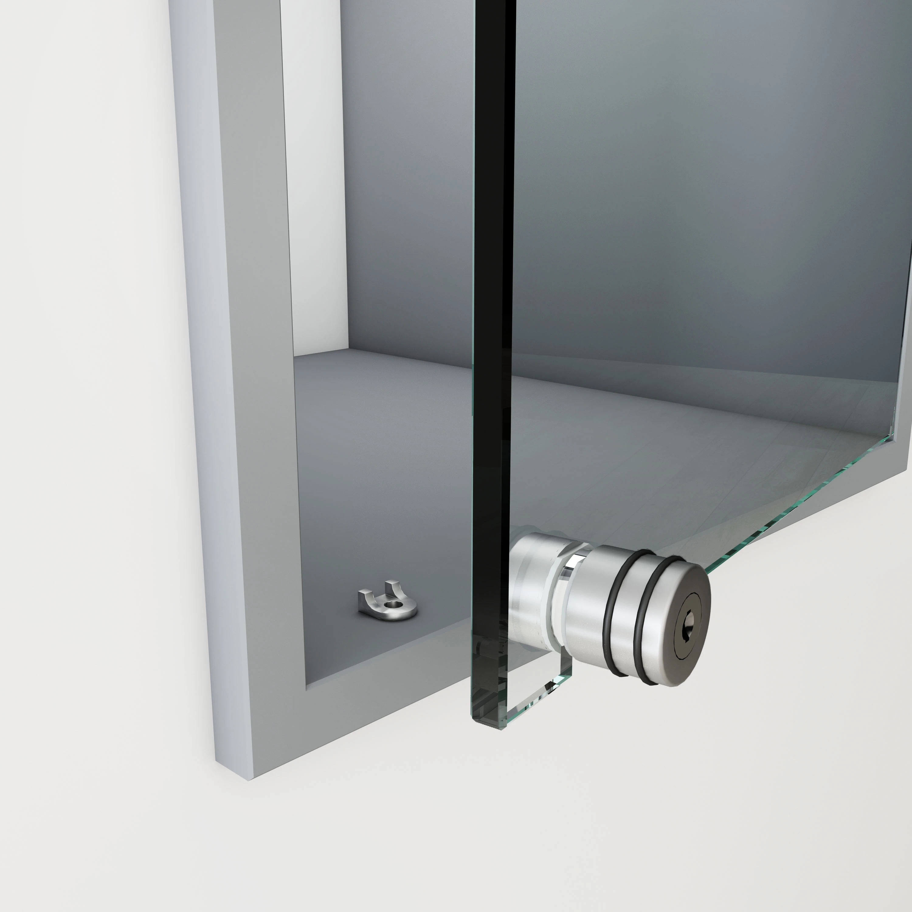 Glastür-Zylinderschloss für Vitrinen-Systeme, 23100303x46
