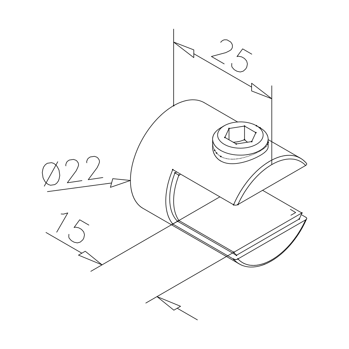 Glashalter aus Edelstahl, 221911000xx Glashalter aus Edelstahl, 221911000xx